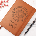 Birth Chart Graphic Leather Journal
