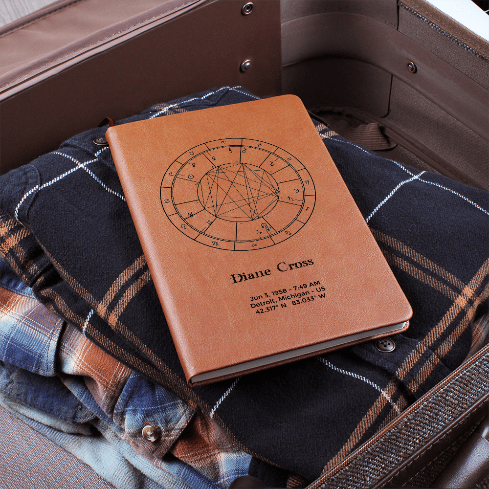 Birth Chart Graphic Leather Journal