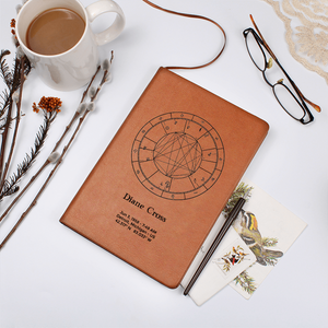 Birth Chart Graphic Leather Journal