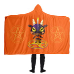 Baphomet 3D Hooded Blanket - Orange