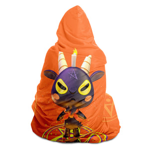 Baphomet 3D Hooded Blanket - Orange