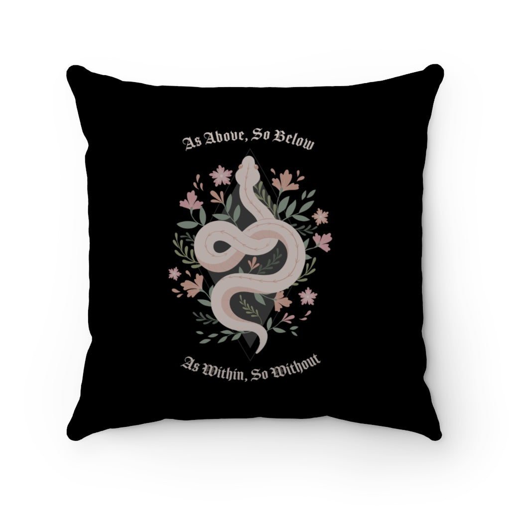 Witchy Snake Square Pillow
