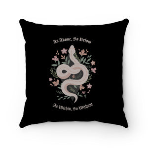 Witchy Snake Square Pillow