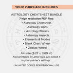 Astrology Cheat Sheets. Witchy Bundle