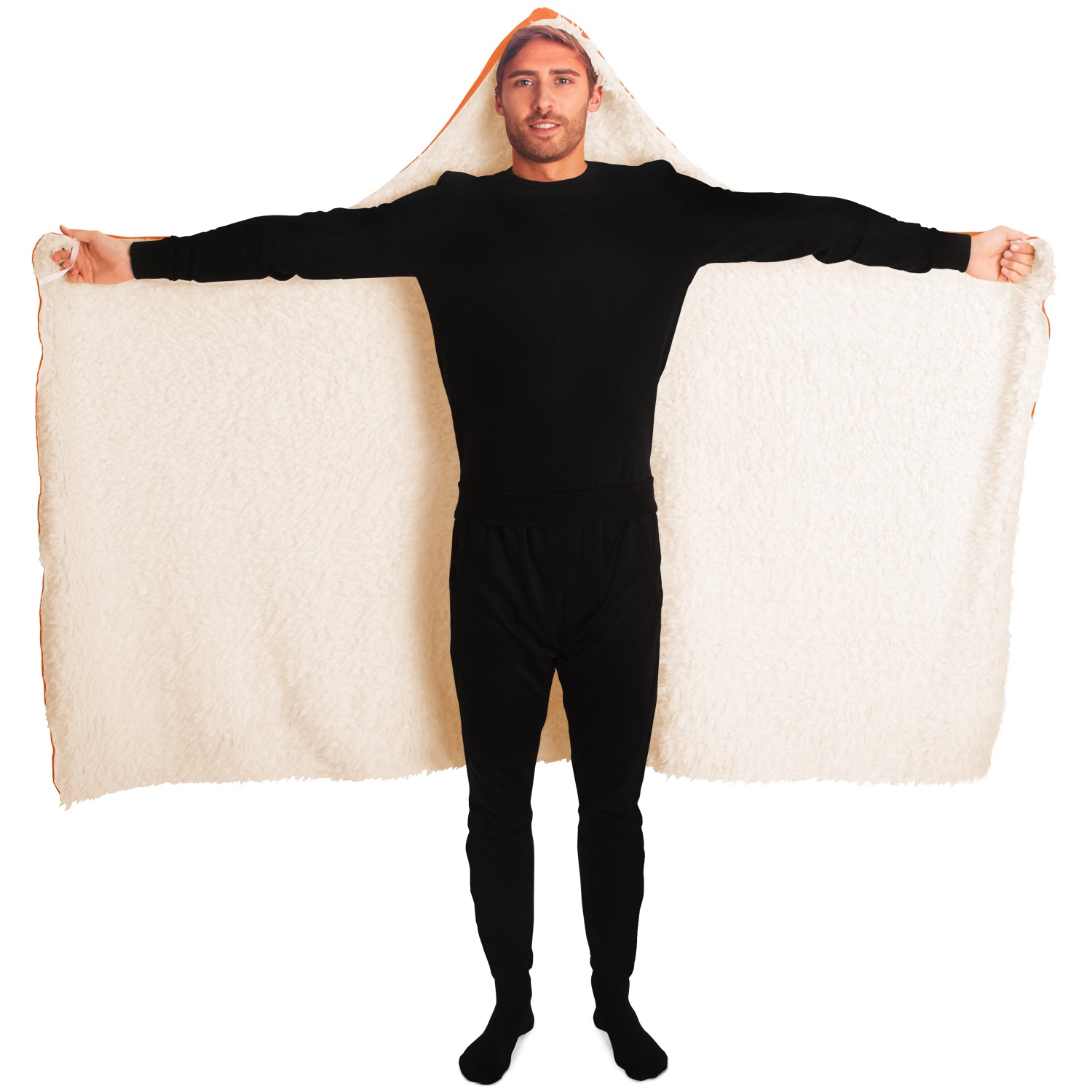 Baphomet 3D Hooded Blanket - Orange
