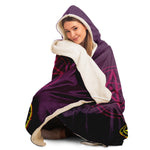 Baphomet 3D Hooded Blanket - Purple