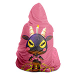 Baphomet 3D Hooded Blanket - Pink