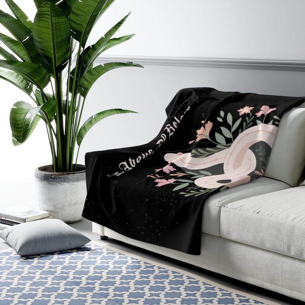 Witchy Snake Sherpa Fleece Blanket