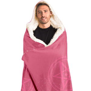 Baphomet 3D Hooded Blanket - Pink