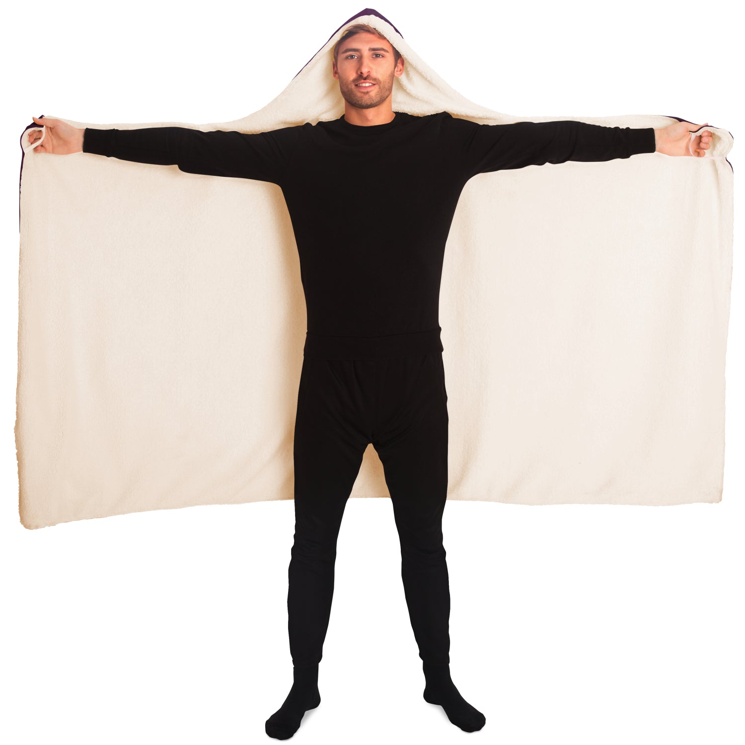 Baphomet 3D Hooded Blanket - Purple