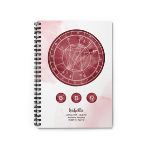 Custom Birth Chart Spiral Notebook