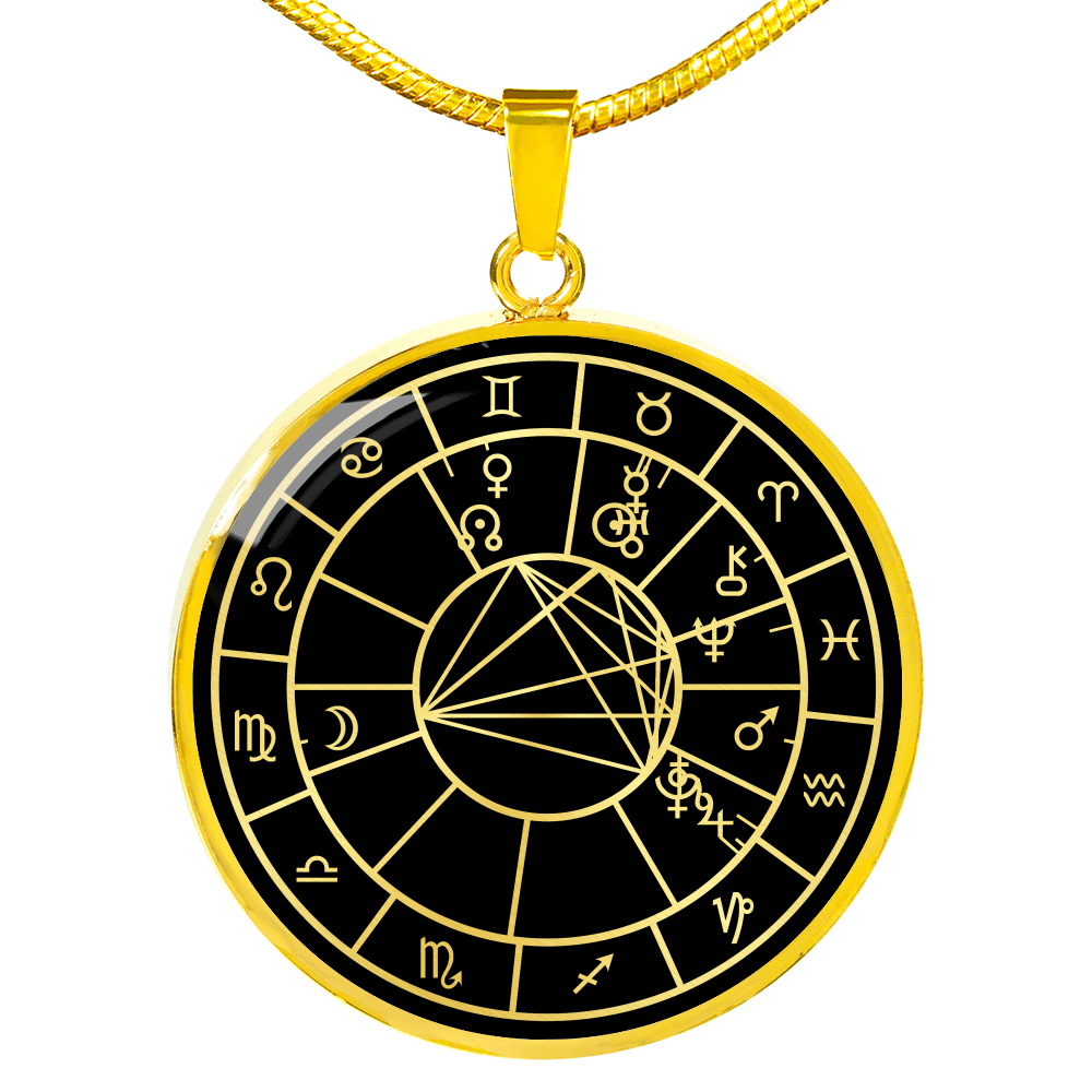 Personalized Natal Chart Necklace - Black