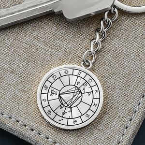 Personalized Natal Chart Pendant with Keychain