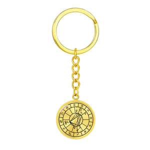 Personalized Natal Chart Pendant with Keychain