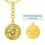 Personalized Natal Chart Pendant with Keychain