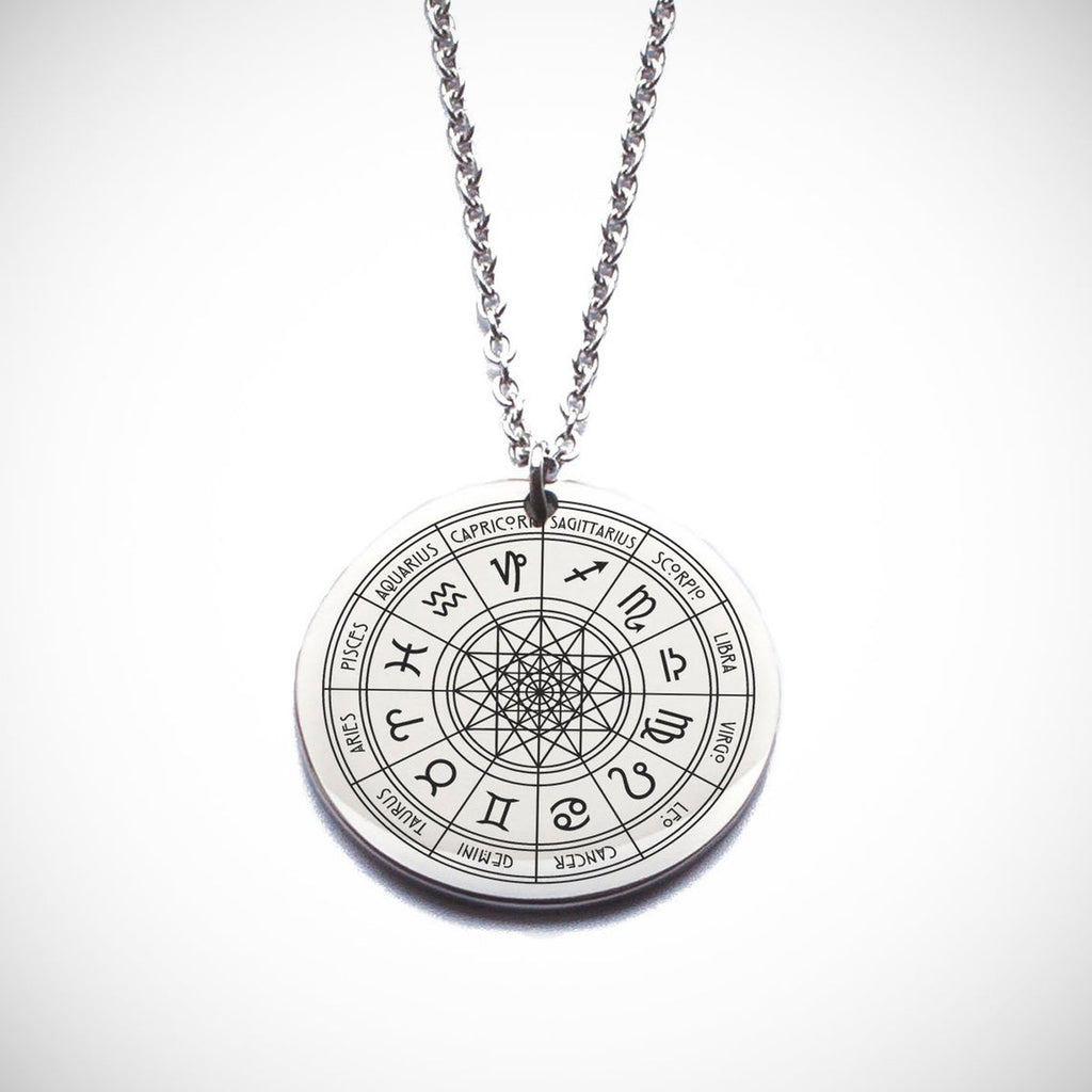 Zodiac Signs Wheel Necklace