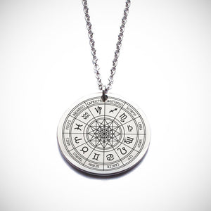Zodiac Signs Wheel Necklace