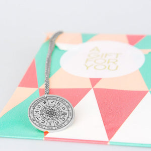 Zodiac Signs Wheel Necklace