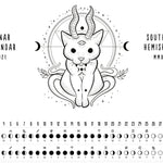 2021 Printable Lunar Calendar - Witchy Cat