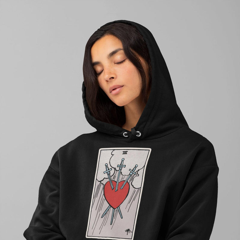 Tarot Card Three of Swords Hoodie