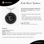 Personalized Natal Chart Necklace - Black