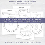 Astrology Chart Wheel Templates