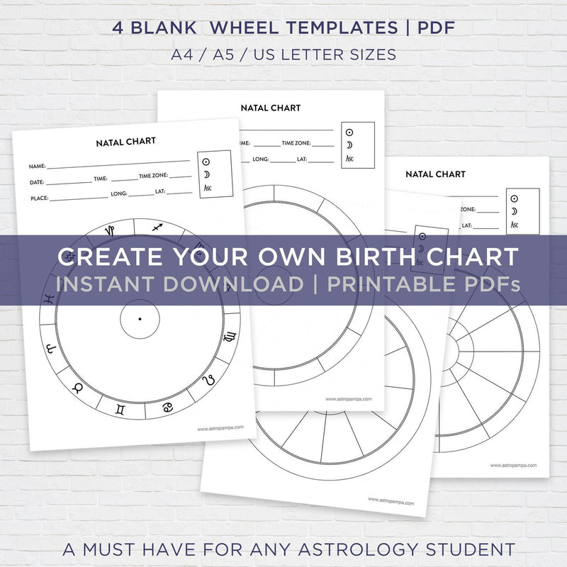 Astrology Chart Wheel Templates