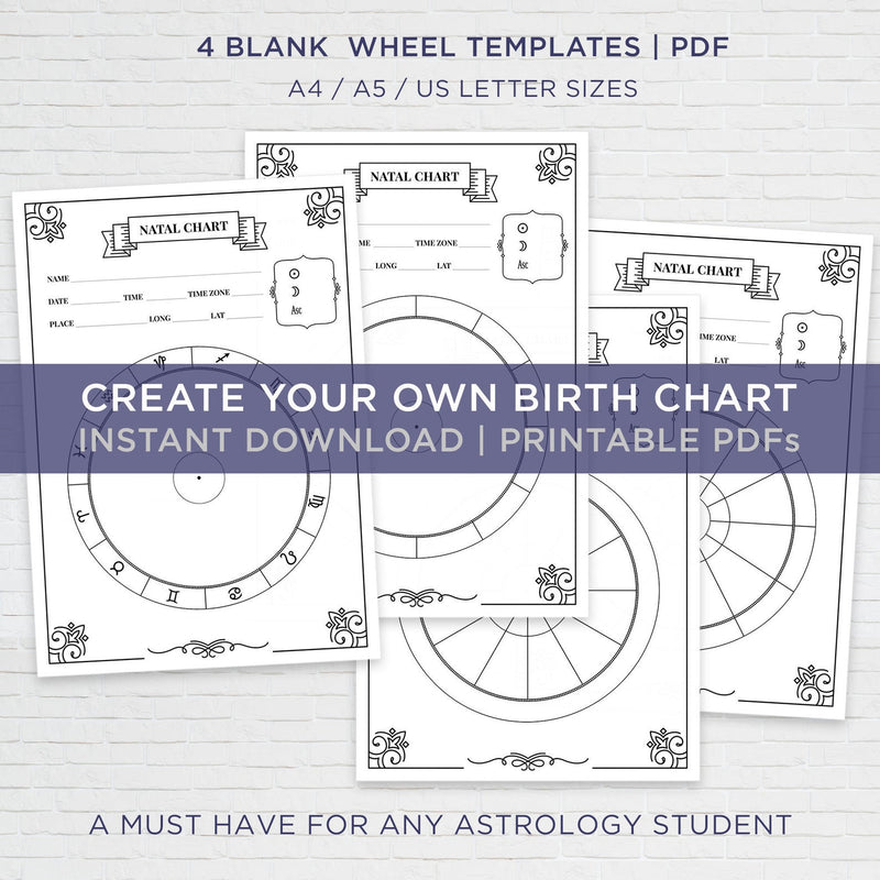 Astrology Chart Wheel Templates