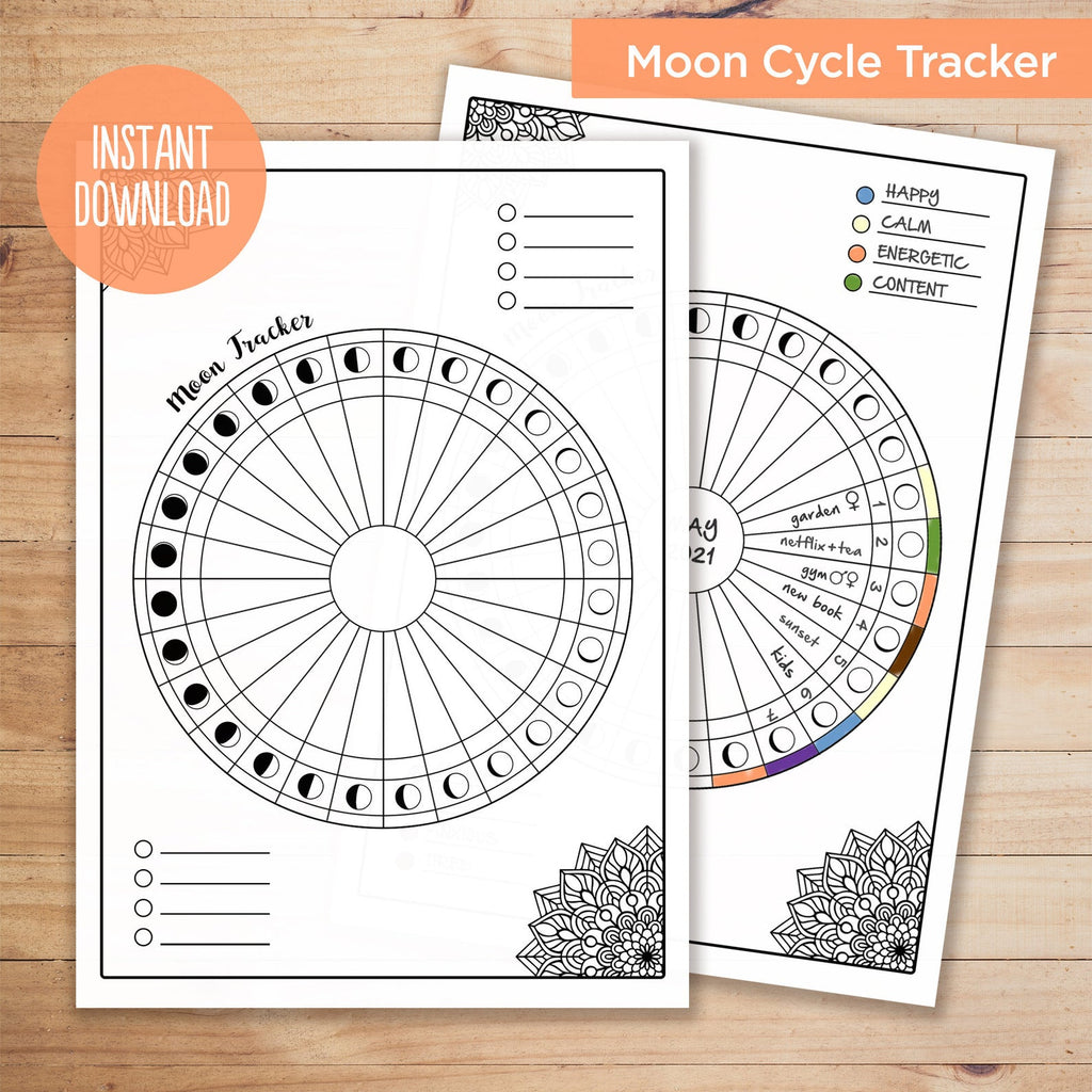 Moon Cycle & Mood Tracker Printable