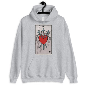 Tarot Card Three of Swords Hoodie