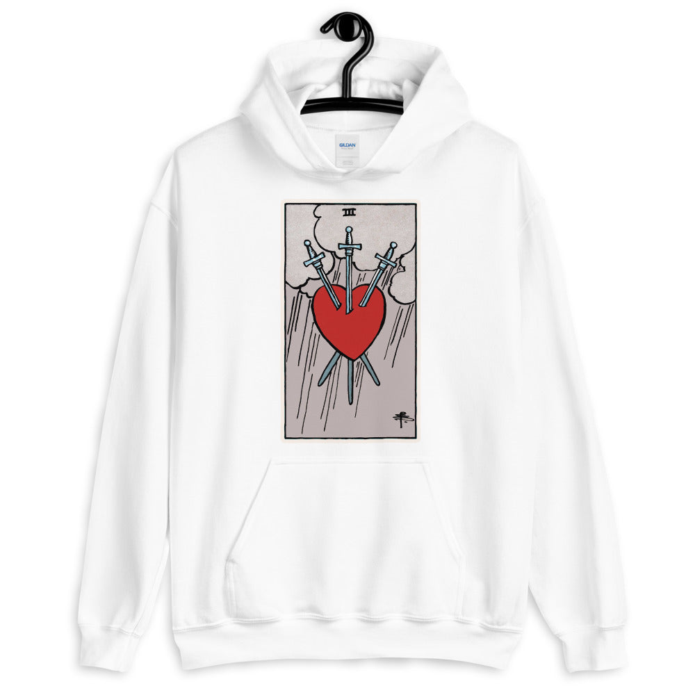 Tarot Card Three of Swords Hoodie