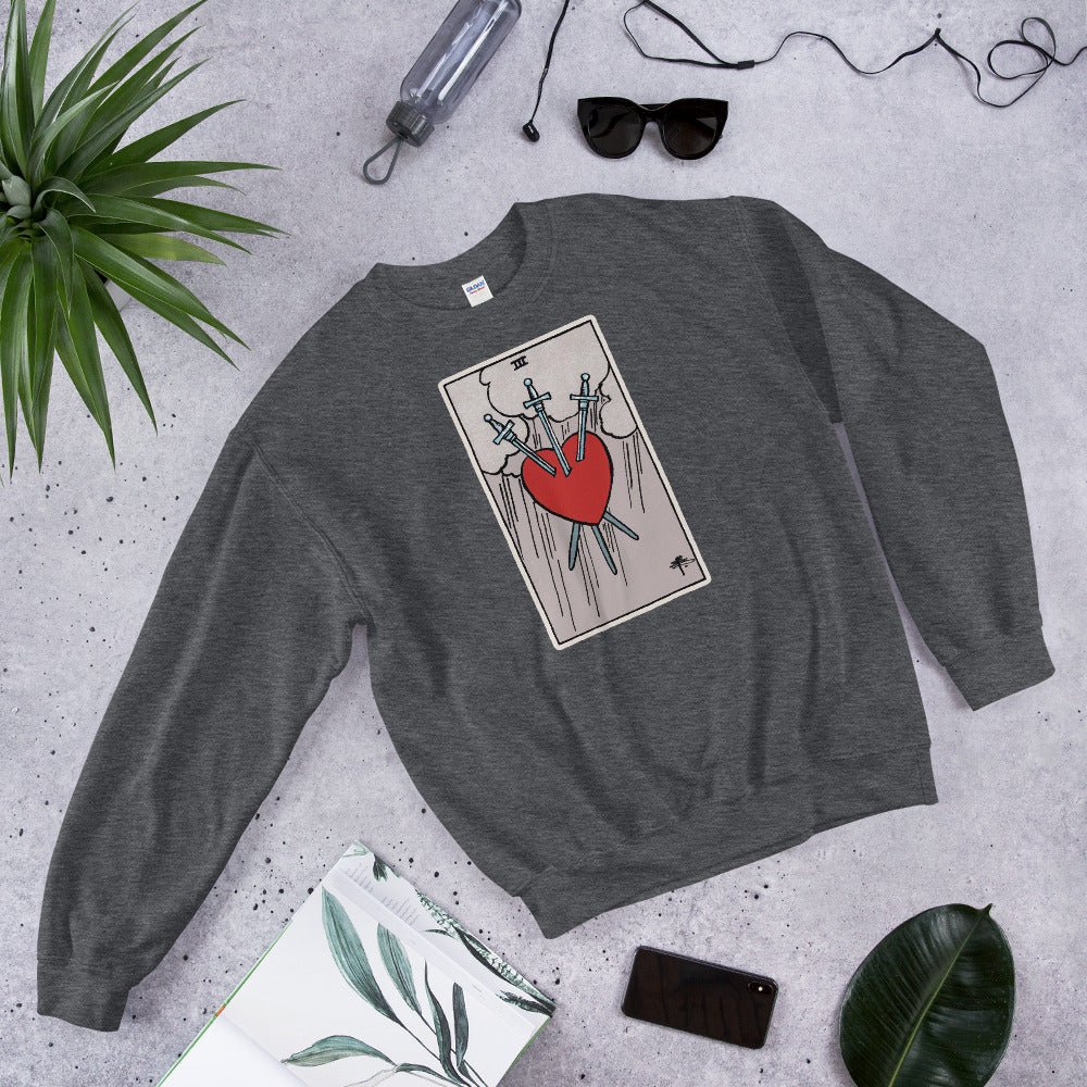Tarot card Three of Swords Unisex Sweatshirt