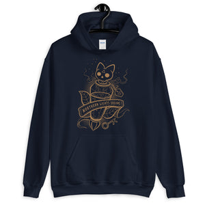 Northern Lights Dreams Unisex Hoodie - Gold