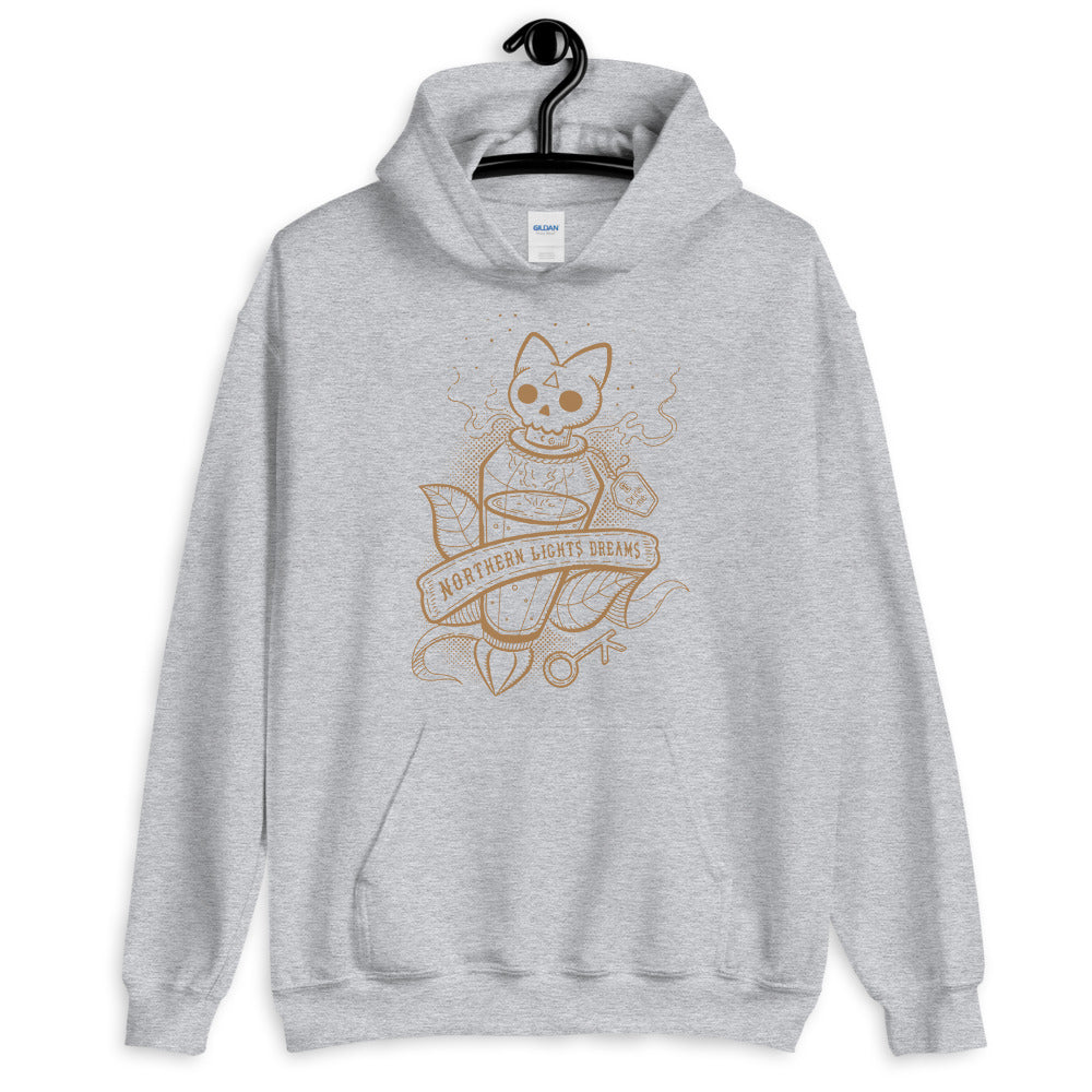 Northern Lights Dreams Unisex Hoodie - Gold