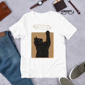 Crystal Cat Gold Unisex T-Shirt