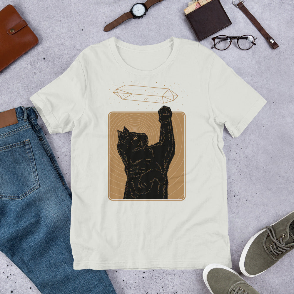 Crystal Cat Gold Unisex T-Shirt