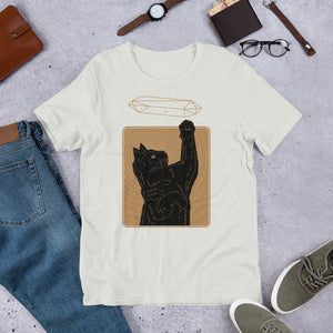 Crystal Cat Gold Unisex T-Shirt