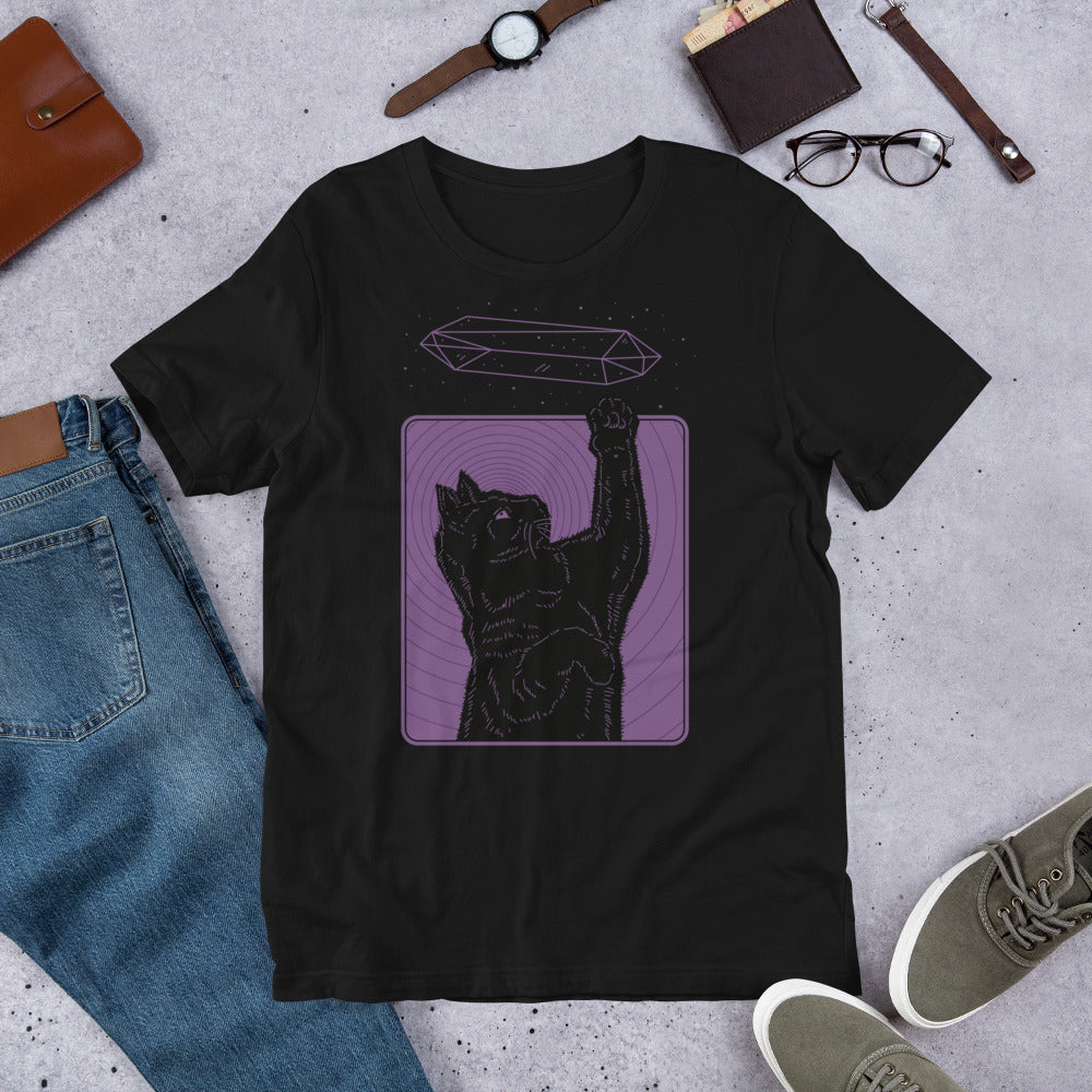 Crystal Cat Purple Unisex T-Shirt