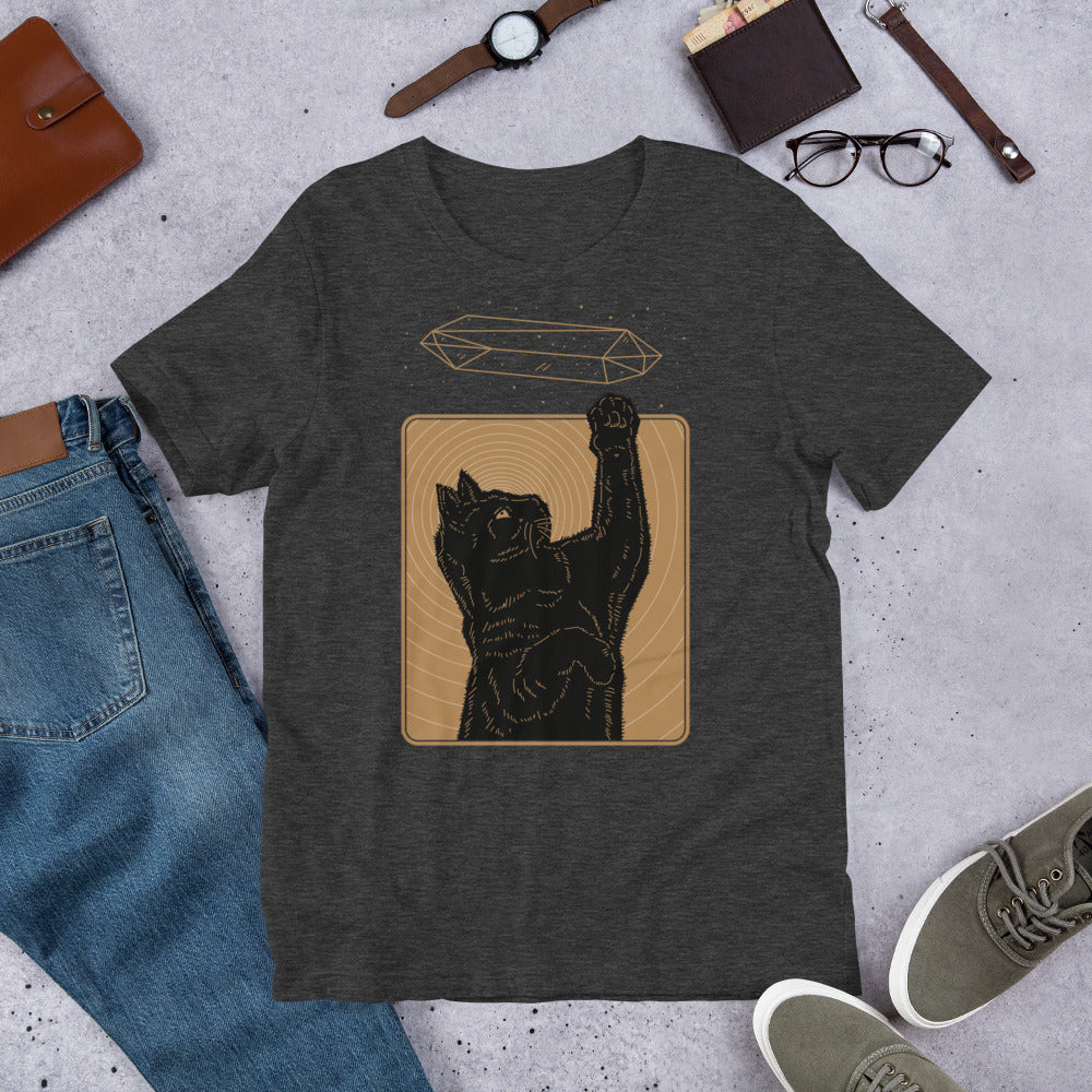 Crystal Cat Gold Unisex T-Shirt