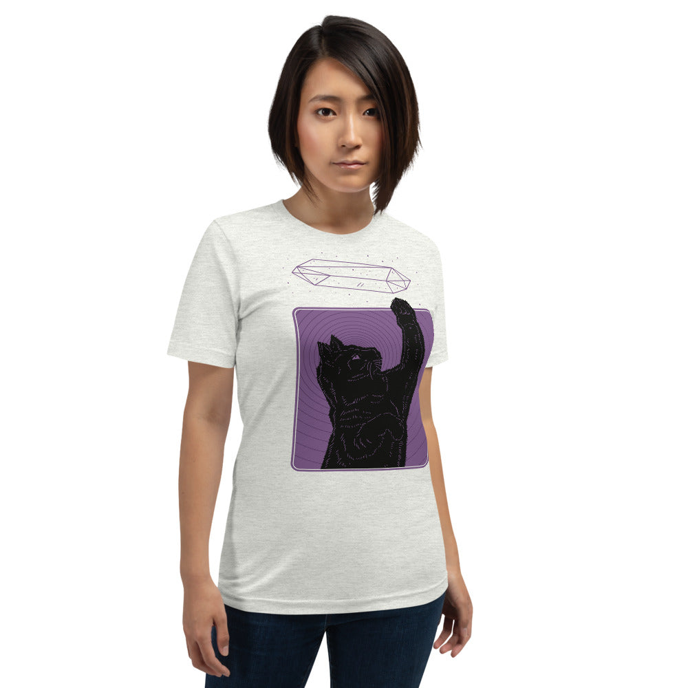 Crystal Cat Purple Unisex T-Shirt