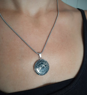 Personalized Natal Chart Necklace - Black